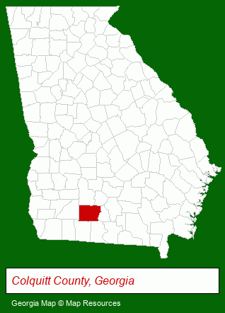 Georgia map, showing the general location of Rowell Auctions Inc