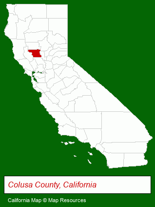 California map, showing the general location of Fusaro Construction Co Inc