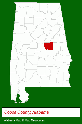 Alabama map, showing the general location of Rural Real Estate Inc