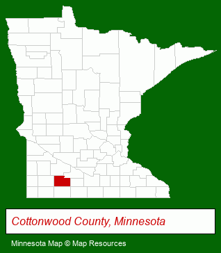 Minnesota map, showing the general location of Fairland Management