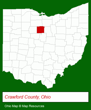 Ohio map, showing the general location of Galion Building & Loan