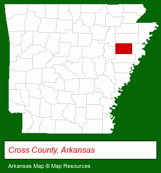 Arkansas map, showing the general location of White Land Company