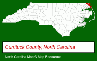 North Carolina map, showing the general location of Twiddy & CO Realtors