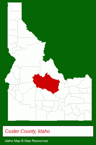 Idaho map, showing the general location of Stanley Sawtooth Realtors