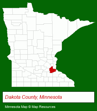 Minnesota map, showing the general location of Realife Cooperative