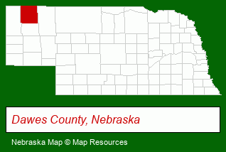 Nebraska map, showing the general location of Western View Real Estate