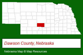 Nebraska map, showing the general location of Doran Post & Associates