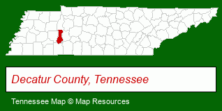 Tennessee map, showing the general location of Evans Real Estate