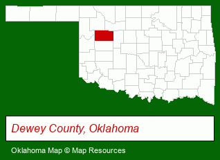 Oklahoma map, showing the general location of Bank 7