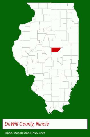 Illinois map, showing the general location of Brady Realtors