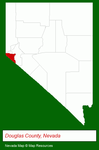 Nevada map, showing the general location of Chase International