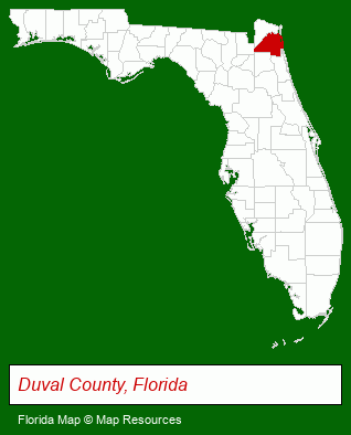 Florida map, showing the general location of Pine Castle