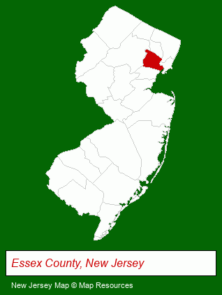 New Jersey map, showing the general location of Gaccione Pomaco & Malanga