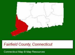 Connecticut map, showing the general location of Envirotech of Fairfield County