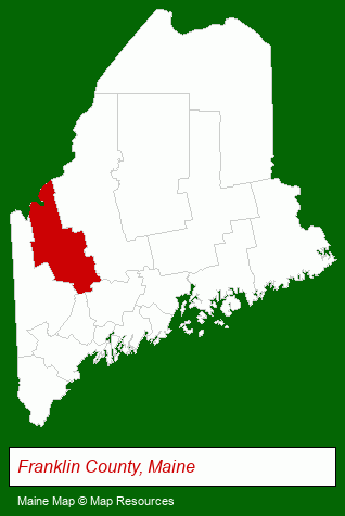 Maine map, showing the general location of Cupsuptic Campgrounds