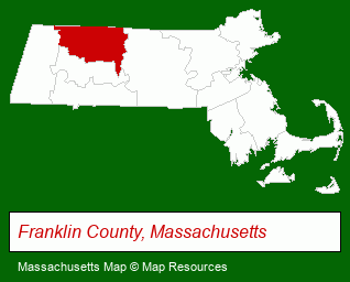 Massachusetts map, showing the general location of The Home Store