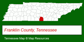 Tennessee map, showing the general location of Sewanee Realty