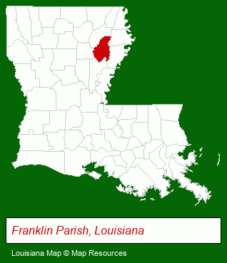 Louisiana map, showing the general location of Kathy Morris Realty
