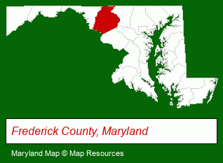 Maryland map, showing the general location of Ole Mink Farm Recreation