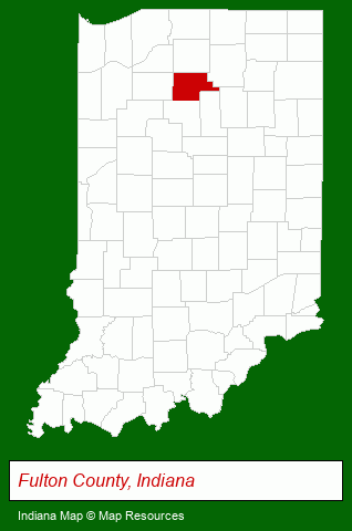 Indiana map, showing the general location of Barton Center