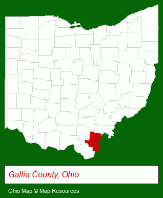 Ohio map, showing the general location of Evans-Moore Realty