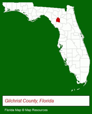 Florida map, showing the general location of River Walk of Fanning Springs