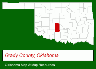 Oklahoma map, showing the general location of Ace Investments Inc