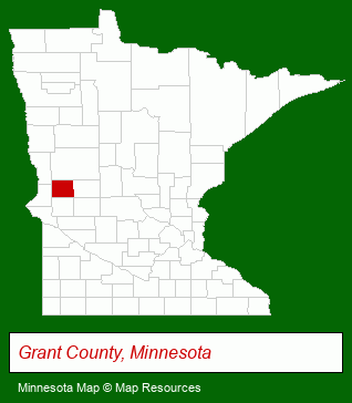 Minnesota map, showing the general location of Tipsinah Mounds Campground