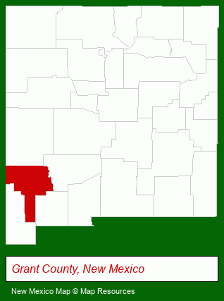 New Mexico map, showing the general location of Smith Real Estate
