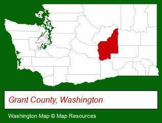 Washington map, showing the general location of Moses Lake Realty Group LLC