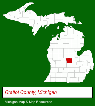 Michigan map, showing the general location of Commercial National Financial Corporation