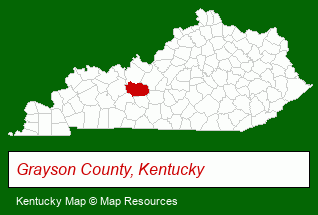 Kentucky map, showing the general location of Clifty Creek Playsets