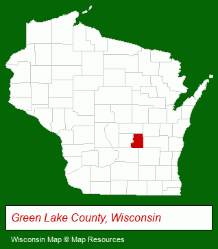 Wisconsin map, showing the general location of Leach Farms Inc