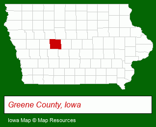 Iowa map, showing the general location of Town & Farm Realty Company