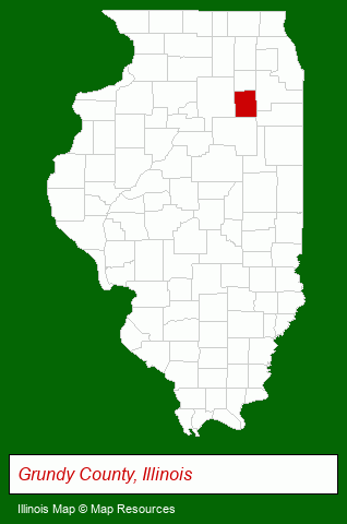 Illinois map, showing the general location of Twenty First Century Real