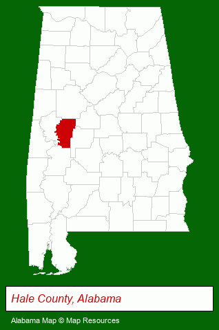 Alabama map, showing the general location of Michael Harrow Realty