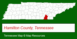 Tennessee map, showing the general location of Rivercity Company