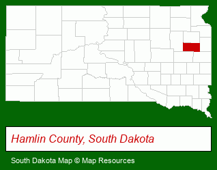 South Dakota map, showing the general location of Dakota Realty & Auction LLC