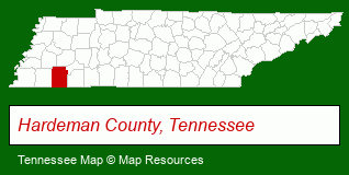 Tennessee map, showing the general location of Lynn Jackson Auction & RL Estate