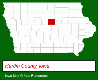 Iowa map, showing the general location of Sunrise Housing Inc