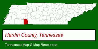 Tennessee map, showing the general location of Harbert Hills Academy Nursing