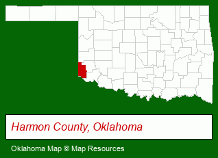 Oklahoma map, showing the general location of Robinson Insurance
