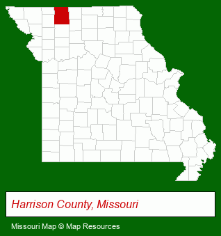Missouri map, showing the general location of United Country Nelson Real Estate