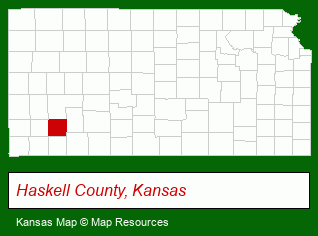 Kansas map, showing the general location of Pumpkin Paradise LLC