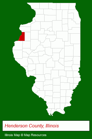 Illinois map, showing the general location of Deerwood Cabin Rentals