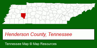 Tennessee map, showing the general location of United Country 7 Lakes Realty