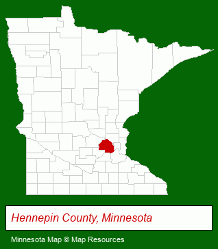 Minnesota map, showing the general location of Park Wood Senior Campus
