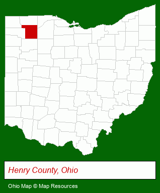 Ohio map, showing the general location of Reiser Realty
