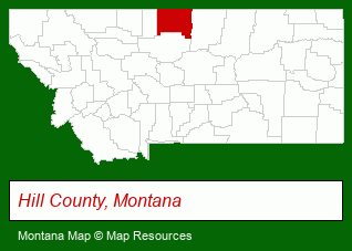Montana map, showing the general location of Flynn Realty Inc