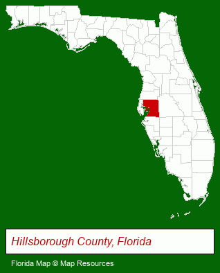 Florida map, showing the general location of Mym Solutions Inc